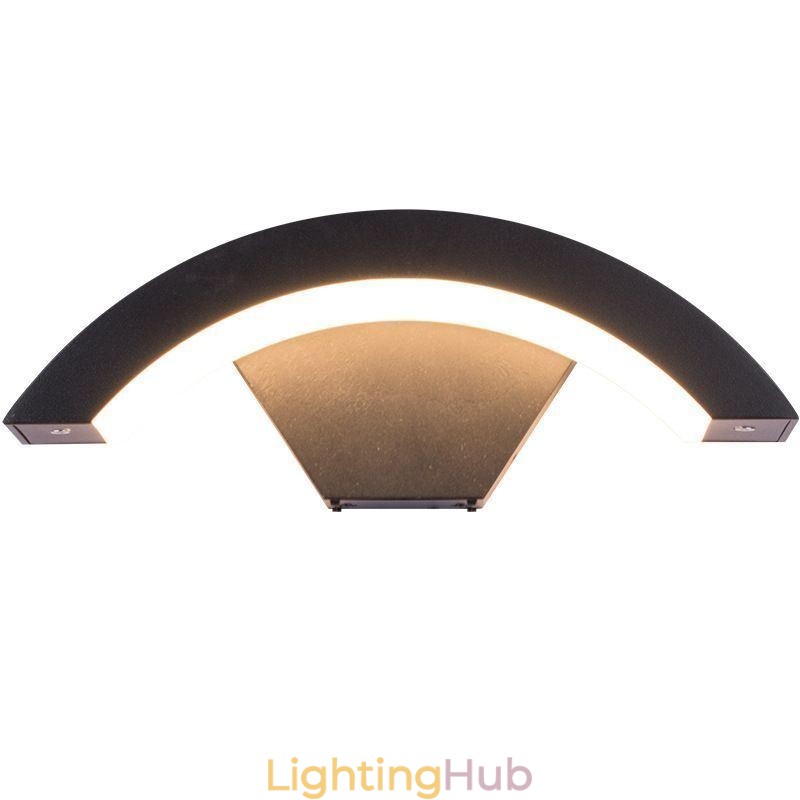 Minimalist Aluminum Lamp Garden Waterproof Crescent Wall Light