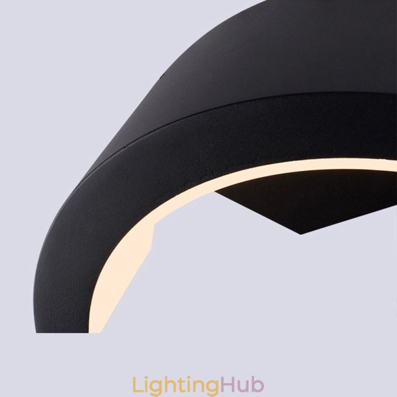 Minimalist Aluminum Lamp Garden Waterproof Crescent Wall Light