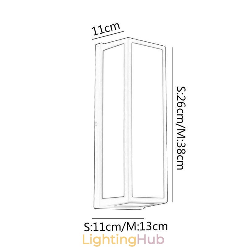 Rectangular Wall Light Modern Waterproof Villa Porch Wall Lamp