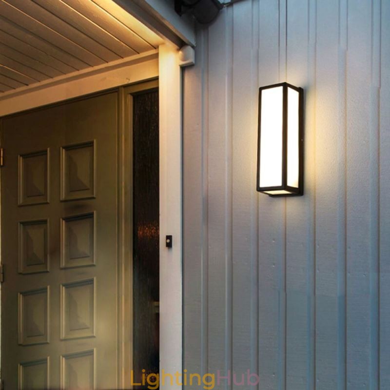Rectangular Wall Light Modern Waterproof Villa Porch Wall Lamp