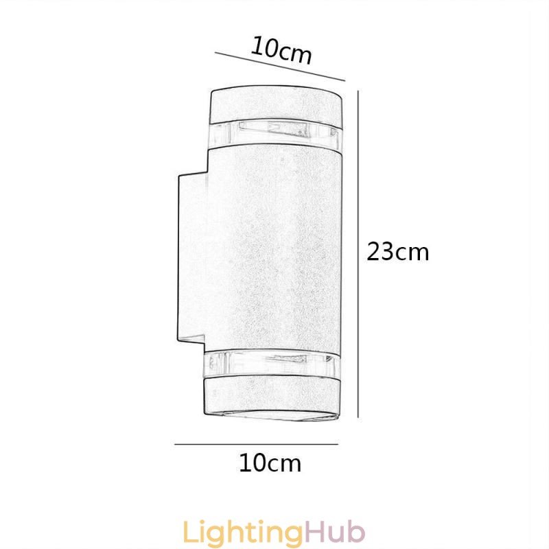 Wall Light Waterproof Up Down Aluminum Double Head Wall Lamp