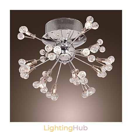 Modern Contemporary Crystal Chrome Metal Flush Mount Modern Contemporary Crystal Chrome Metal Flush Mount