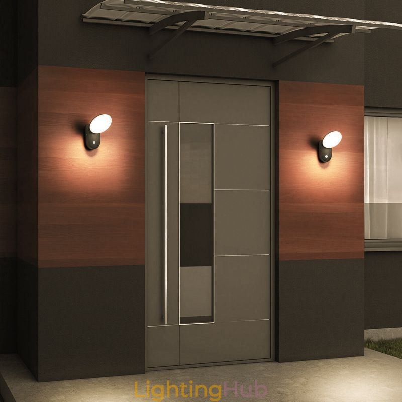 Modern Minimalist Aluminum Lamp Garden Waterproof Crescent Wall Light