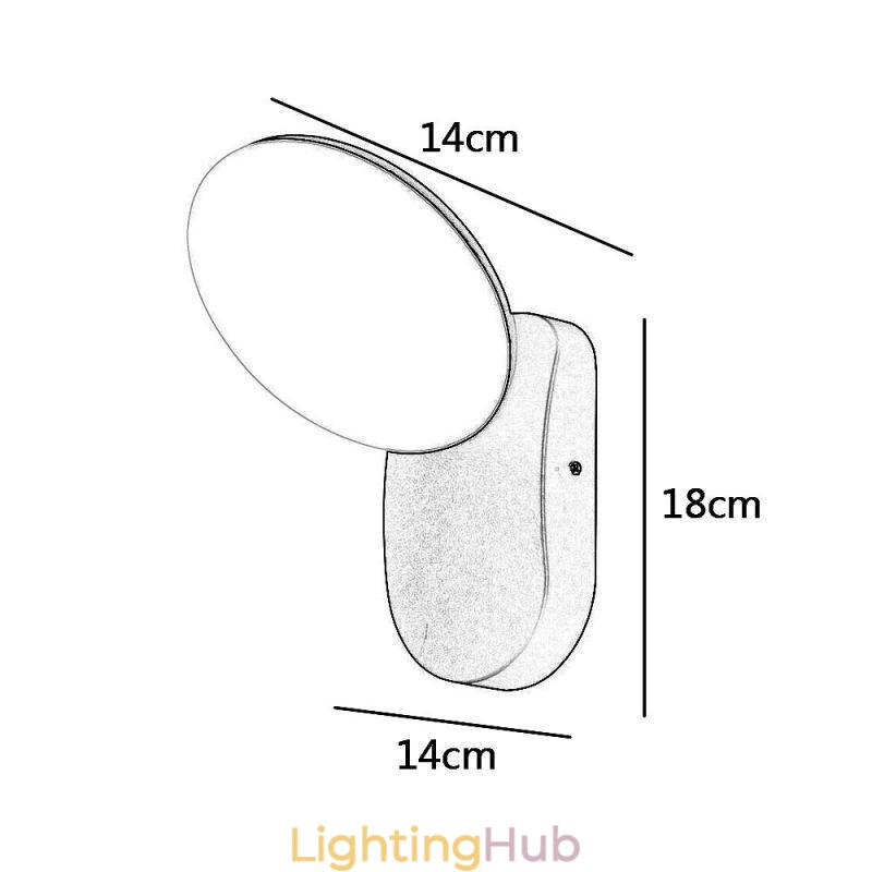 Modern Minimalist Aluminum Lamp Garden Waterproof Crescent Wall Light