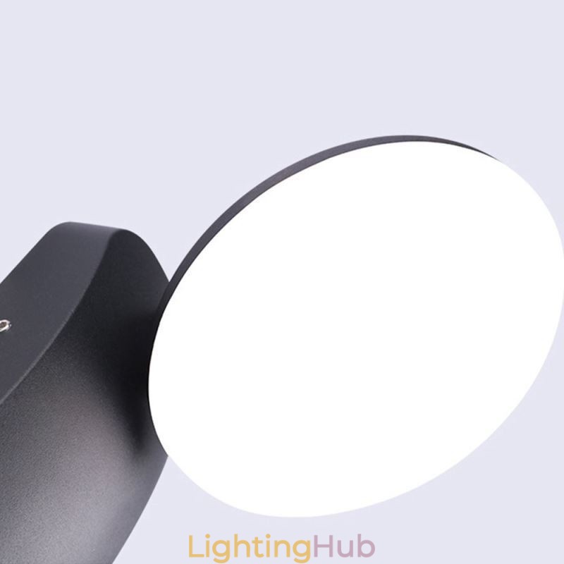 Modern Minimalist Aluminum Lamp Garden Waterproof Crescent Wall Light