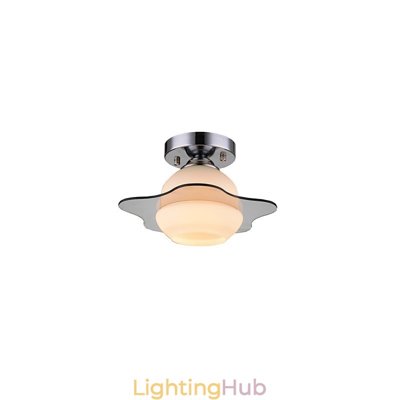 Modern Ceiling Light Flush Mount 1 Light Contemporary Metal