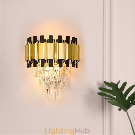 Hanging Crystal Modern Wall Light Sconce Hardwired 11.81" High Fixture Hanging Crystal Modern Wall Light Sconce Hardwired 11.81" High Fixture