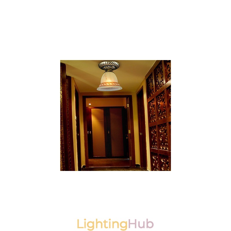 Flush Mount Light Bronze European Retro Classic