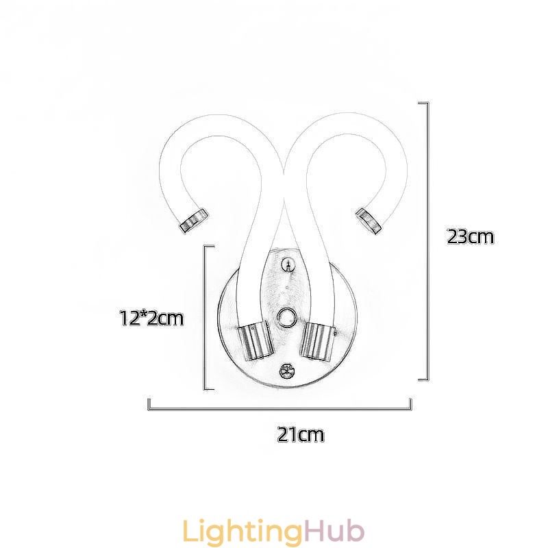 Modern Wall Light Creativity Sconce Wall Lamp Copper Sheep Horn 2 Lights