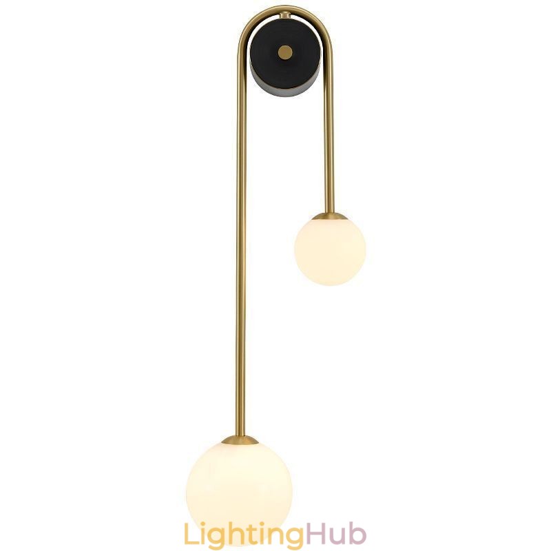 Globe Glass Wall Sconce Lighting Modern Brass Wall Light