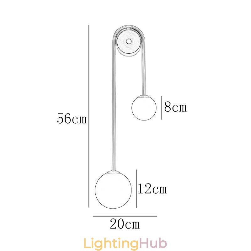 Globe Glass Wall Sconce Lighting Modern Brass Wall Light