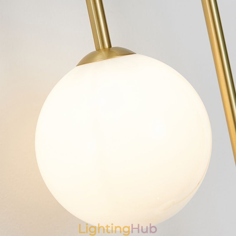 Globe Glass Wall Sconce Lighting Modern Brass Wall Light
