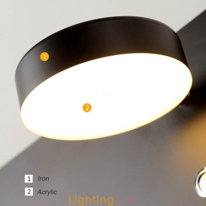 Wall Lamp Rotatable Sconce Light with USB Charging Port