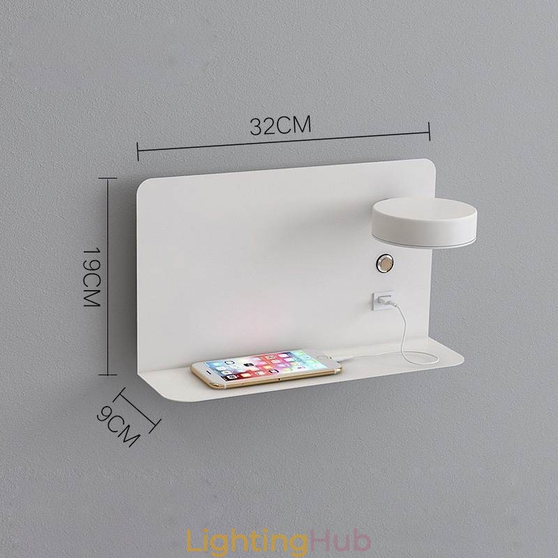 Wall Lamp Rotatable Sconce Light with USB Charging Port