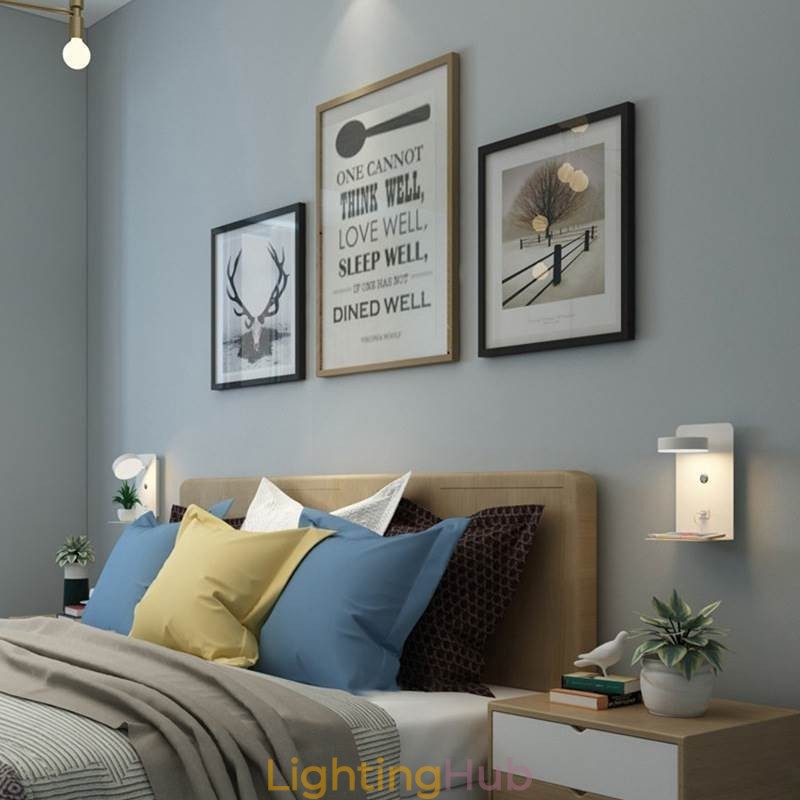 Wall Lamp Rotatable Sconce Light with USB Charging Port