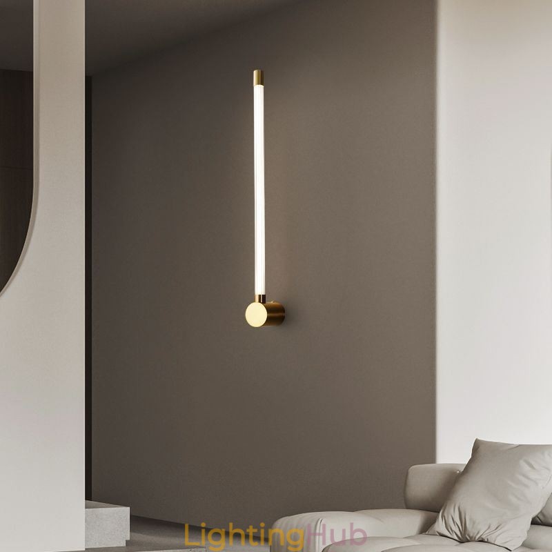 Brass Sconce Modern Acrylic Strip Wall Light