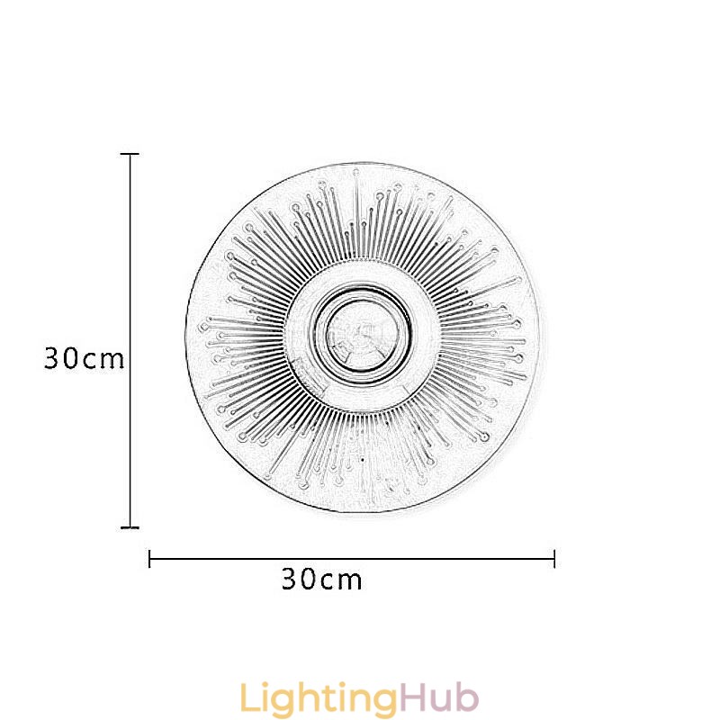Nordic Brass Wall Lamp Hollow out Round Shape Sconce Light