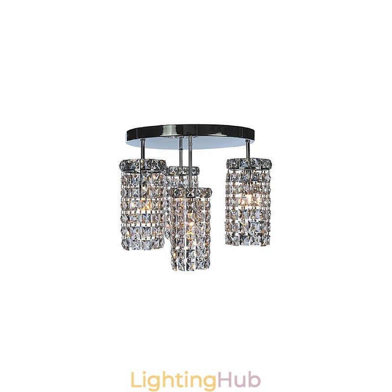Contemporary Crystal Drop Flush Mount Lights with 4 Lights