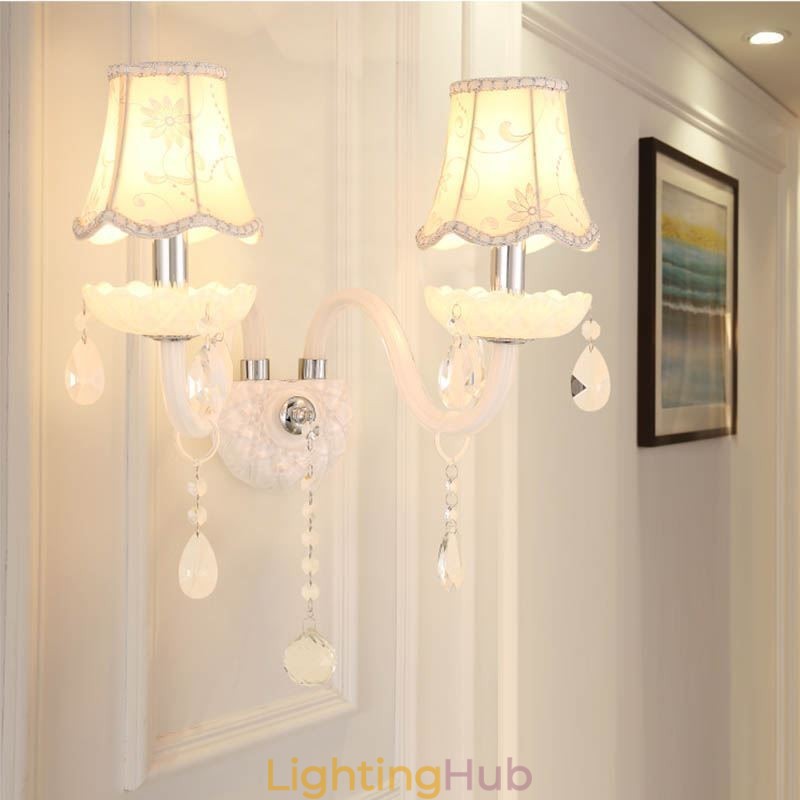 Classic European Style Crystal Sconce Elegant Wall Light