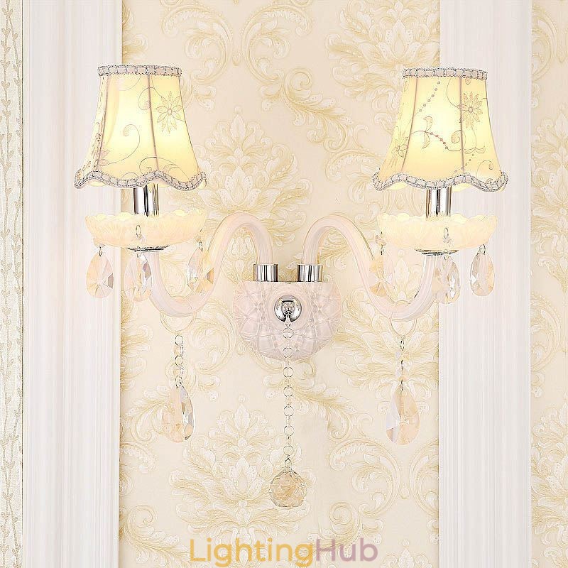 Classic European Style Crystal Sconce Elegant Wall Light