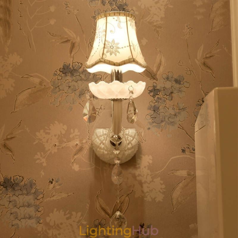 Classic European Style Crystal Sconce Elegant Wall Light