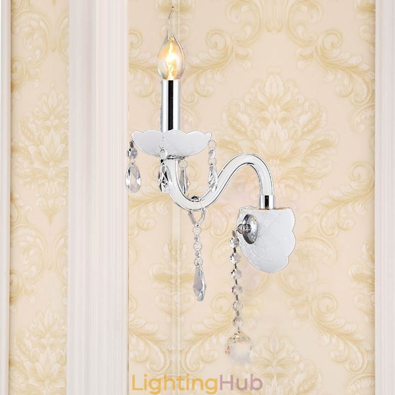Classic European Style Crystal Sconce Elegant Wall Light