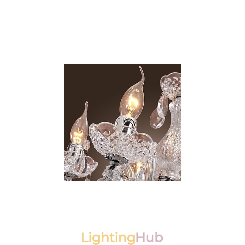 Upligh Chrome Ceiling Lamp Candle light Acrylic Fixture Chandelier Pendant