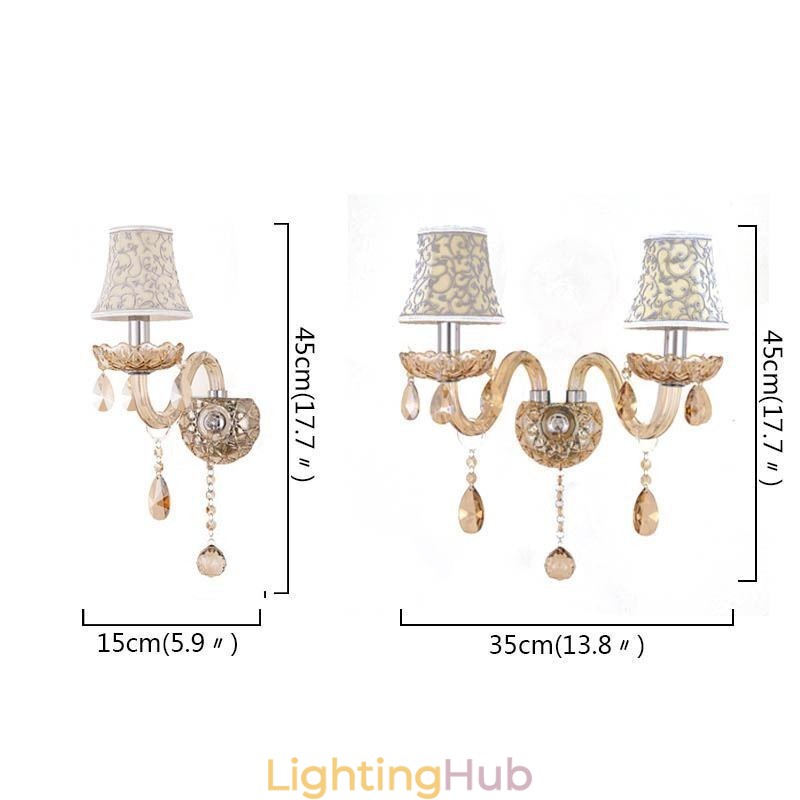 Elegant Crystal Sconce European Style Wall Light Aisle
