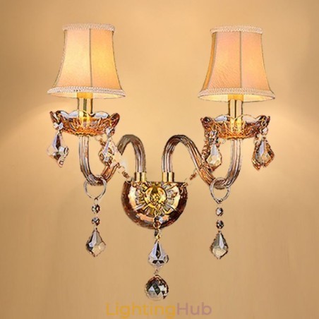 European Crystal Sconce Elegant Two Light Wall Light Stairs European Crystal Sconce Elegant Two Light Wall Light Stairs