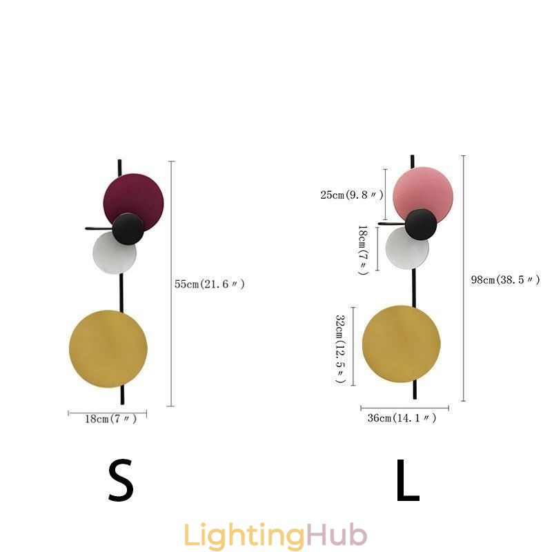 Modern Wall Light Circular Wall Lamp Colorful Home Lighting Bedside Lighting
