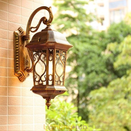 European Retro Outdoor Wall Sconce Waterproof Carved Wall Light European Retro Outdoor Wall Sconce Waterproof Carved Wall Light