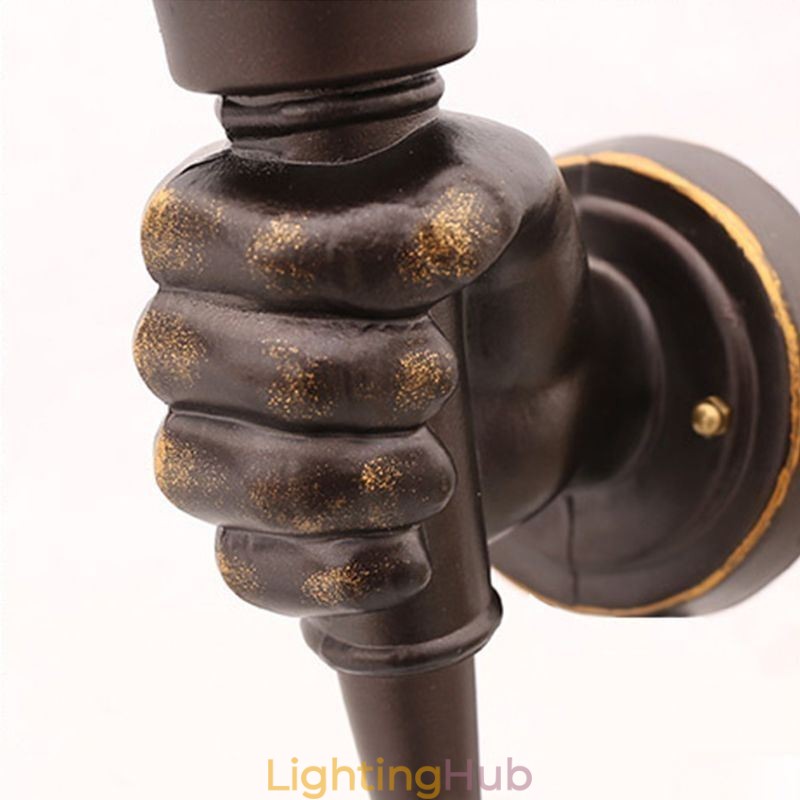 European Retro Outdoor Wall Light Waterproof Torch Shape Wall Sconce