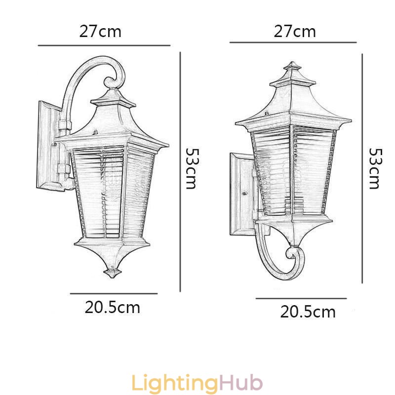 Modern Outdoor Light Waterproof Gazebo Wall Light Courtyard Corridor Garden Balcony