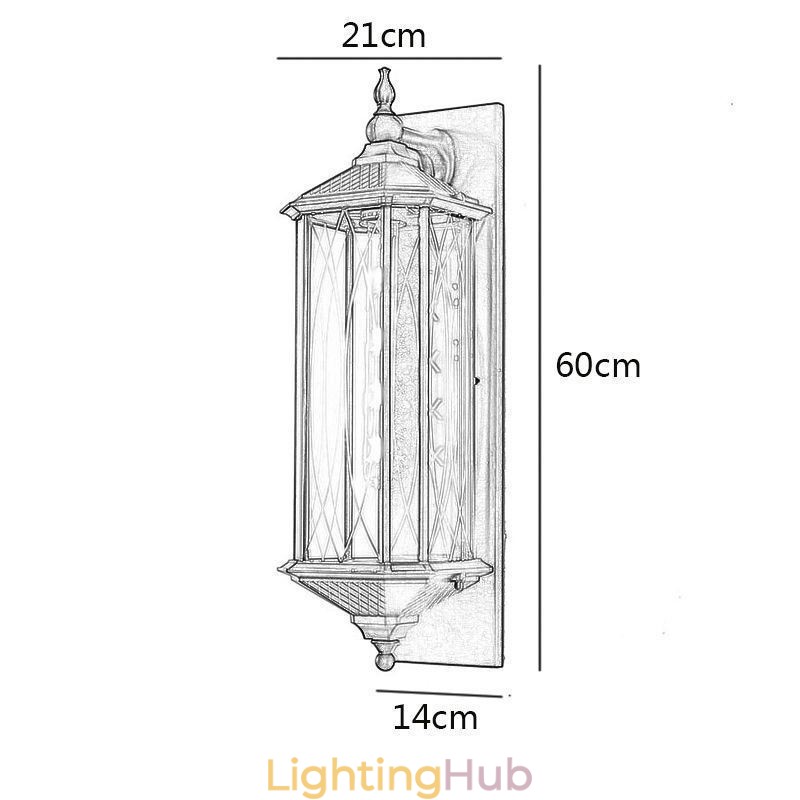 Chinese Outdoor Wall Sconce Single Head Waterproof Streamer Wall Light