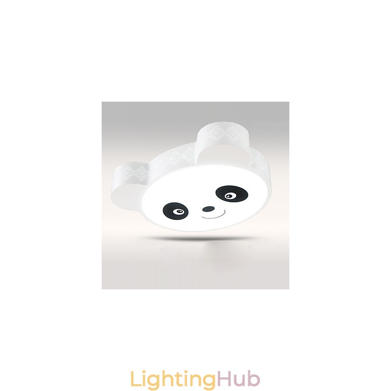 Remote Control Flush Mount Ceiling Light Modern White+Warm White Light With Remote