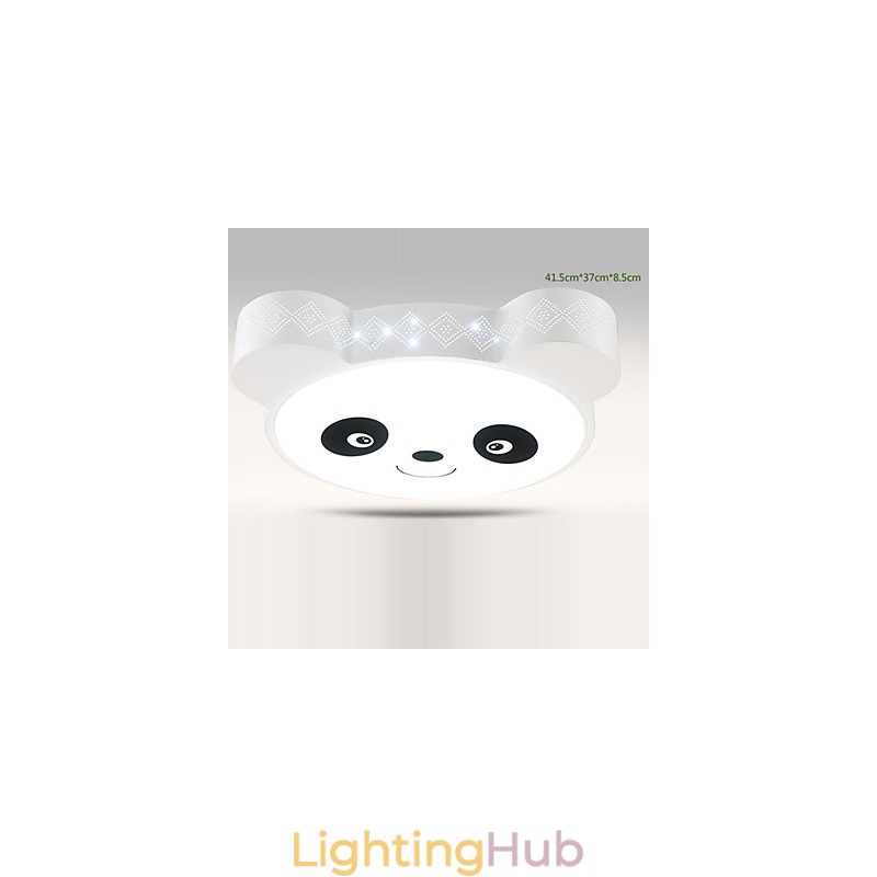 Remote Control Flush Mount Ceiling Light Modern White+Warm White Light With Remote