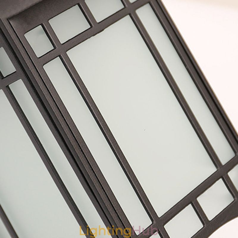 Chinese Style Outdoor Light Waterproof Pavilion Shape Wall Light Garden Balcony
