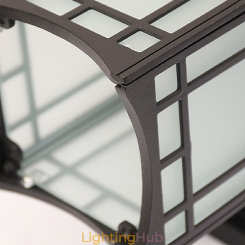 Chinese Style Outdoor Light Waterproof Pavilion Shape Wall Light Garden Balcony
