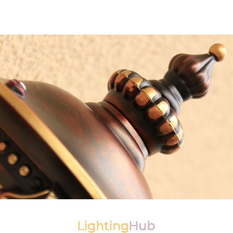 European Retro Outdoor Wall Sconce Waterproof Carved Wall Light Garden Balcony Courtyard