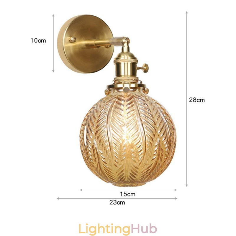 Modern Bean Wall Light with Ball Glass Shade