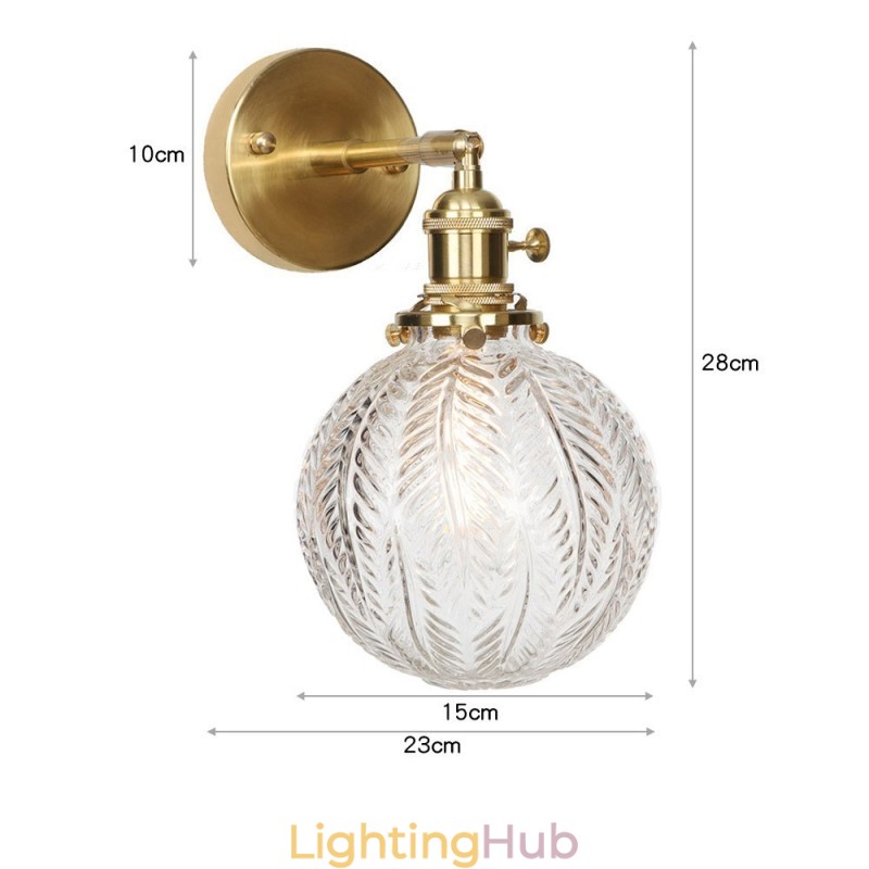 Modern Bean Wall Light with Ball Glass Shade