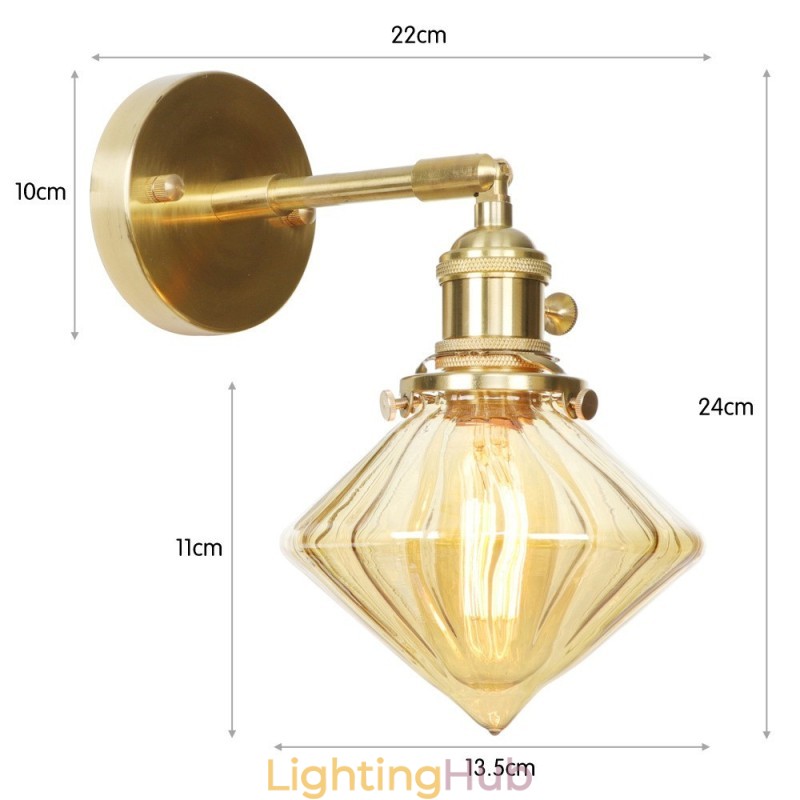 Modern Wall Light with Glass Shade