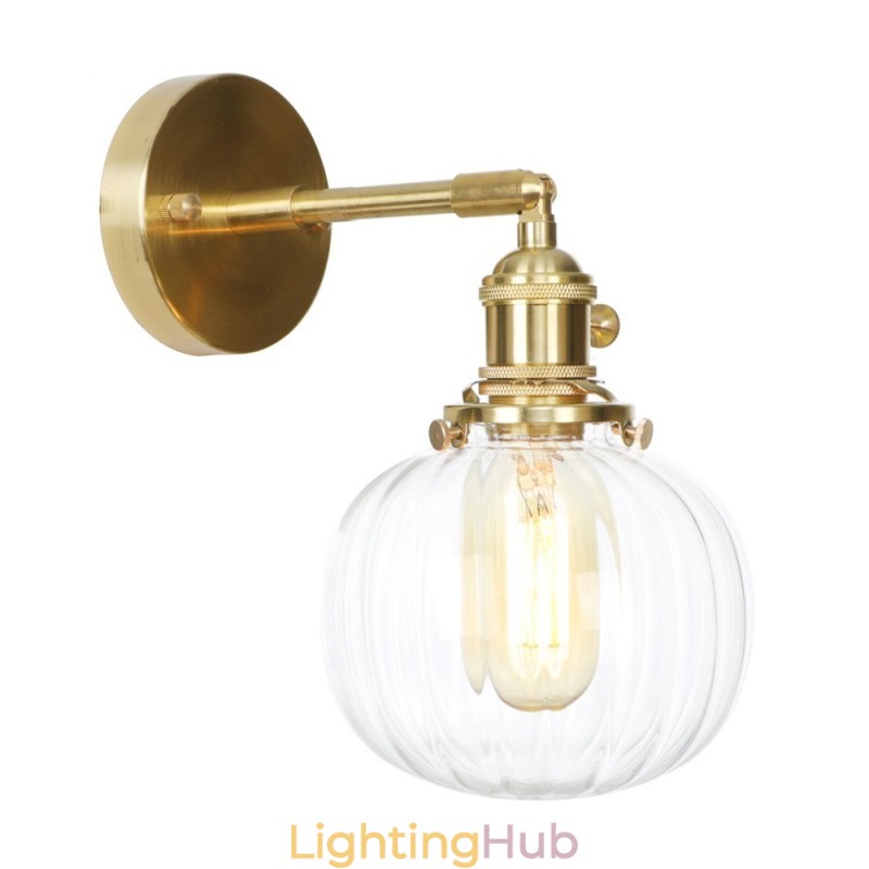 Modern Bean Wall Light with Ball Glass Shade