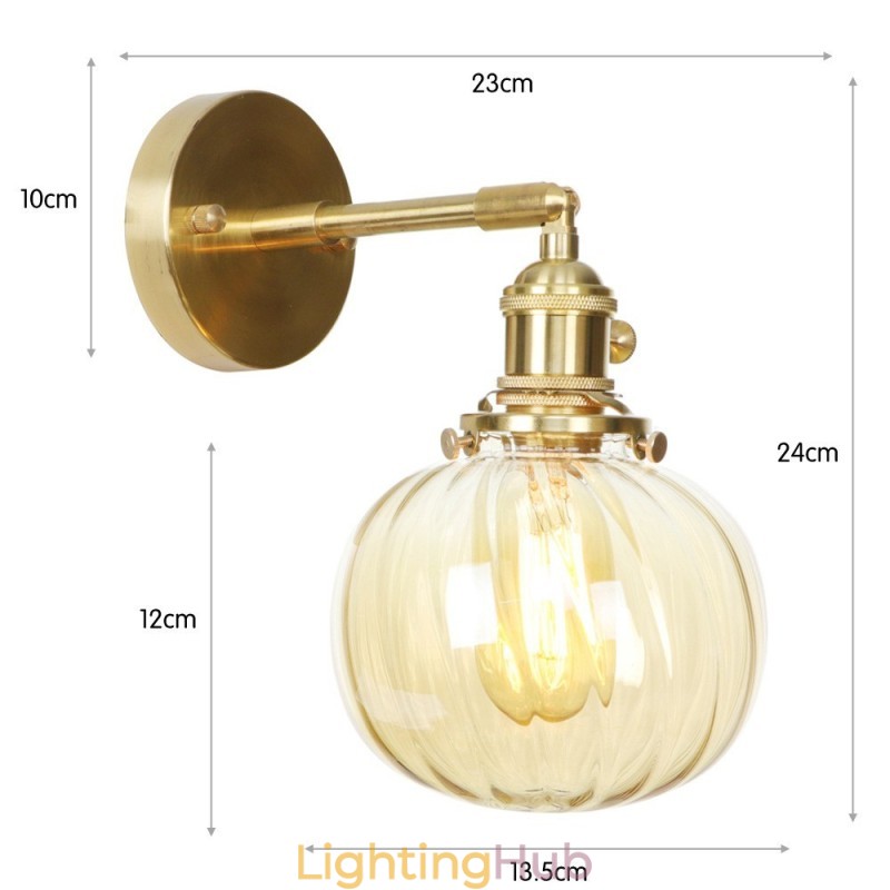 Modern Bean Wall Light with Ball Glass Shade
