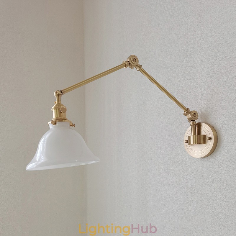 Modern Wall Light with Glass Shade