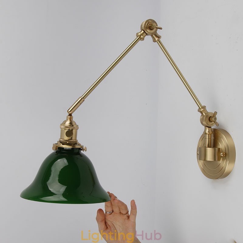 Modern Wall Light with Glass Shade