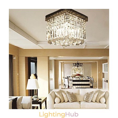 Modern Contemporary Crystal Metal Flush Mount Modern Contemporary Crystal Metal Flush Mount
