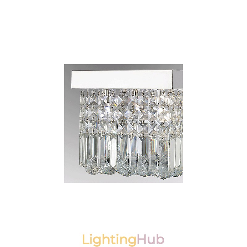 Modern Contemporary Crystal Metal Flush Mount