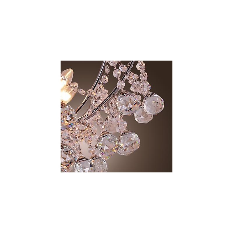 Luxuriant Crystal Chandelier with 6 Lights Pendant Chandelier