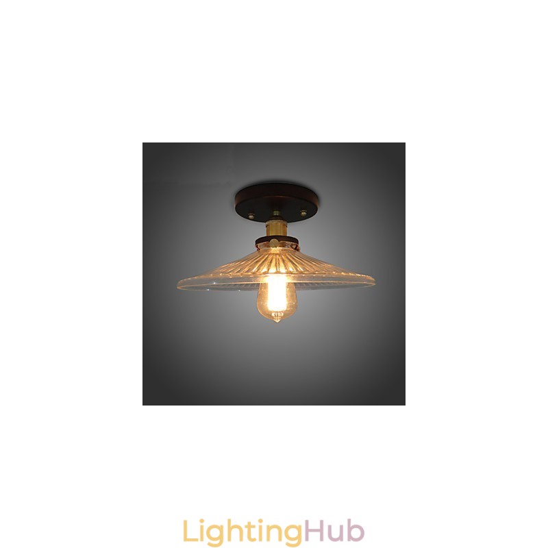 American Countryside Industrial Retro Table Ceiling Lamp 110V spiral Transparent Glass Home Decoration lighting